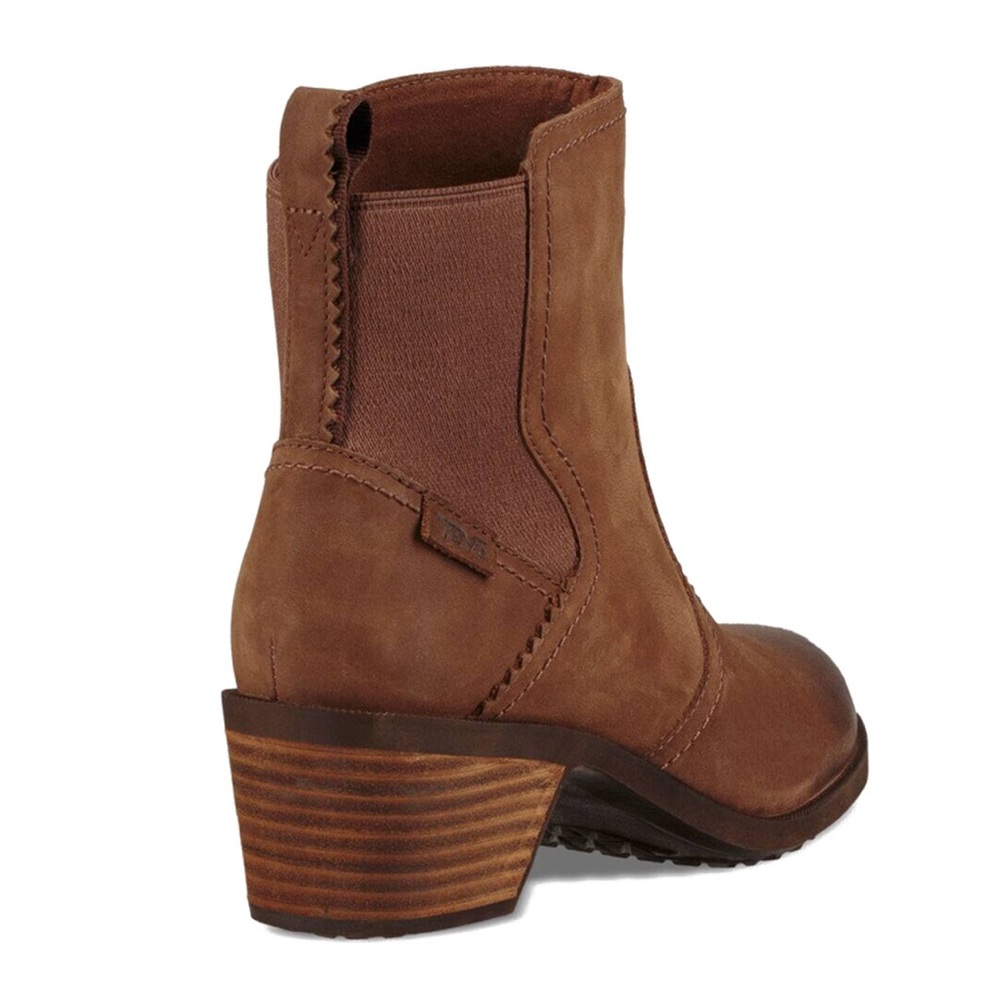 🥾EUC TEVA Women Anaya Chelsea Waterproof Brown Boots in Size 8 1/2 - Picture 6 of 16
